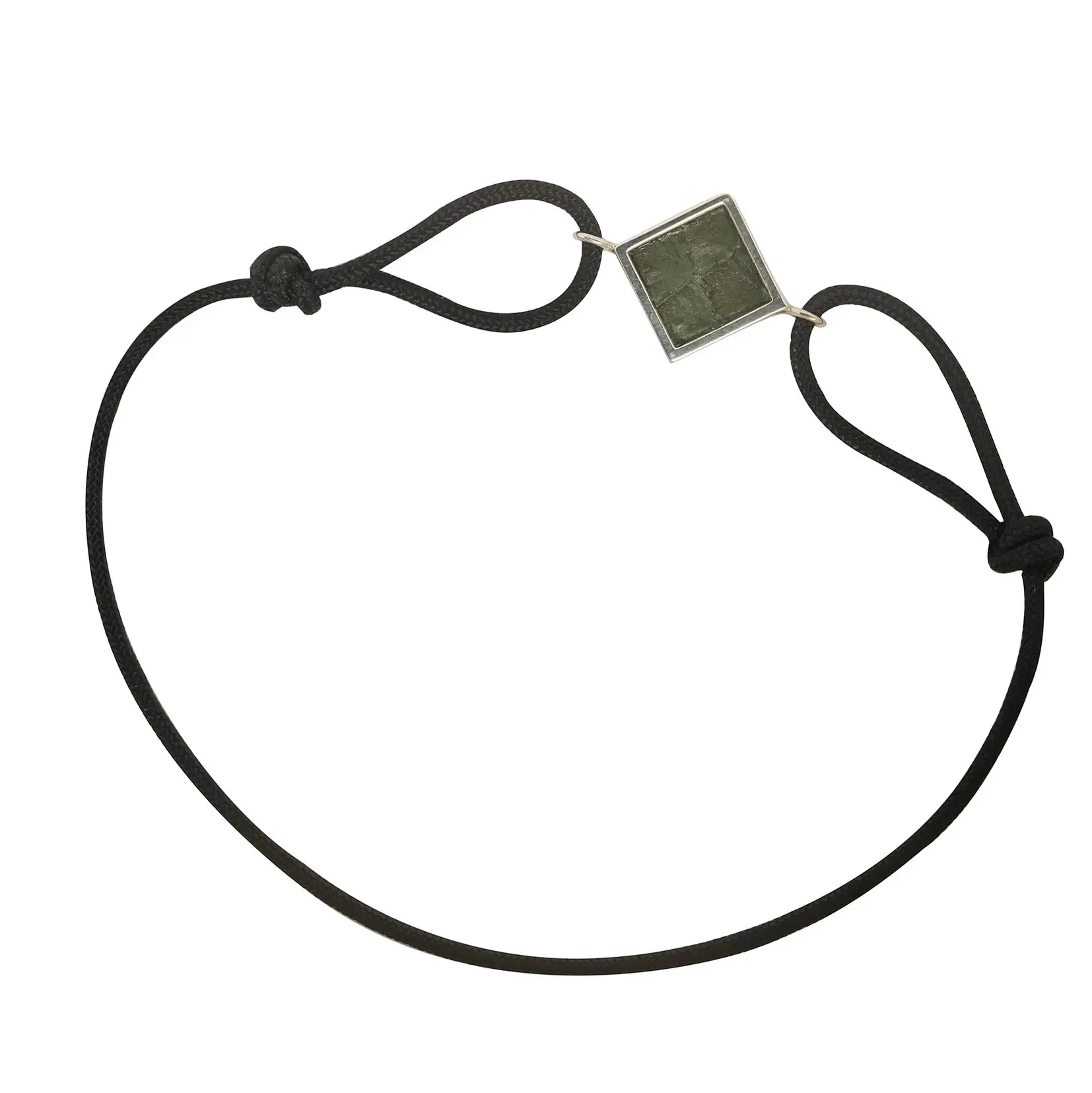 Bracelet en argent de luxe joaillerie bordeaux cordon noir 3