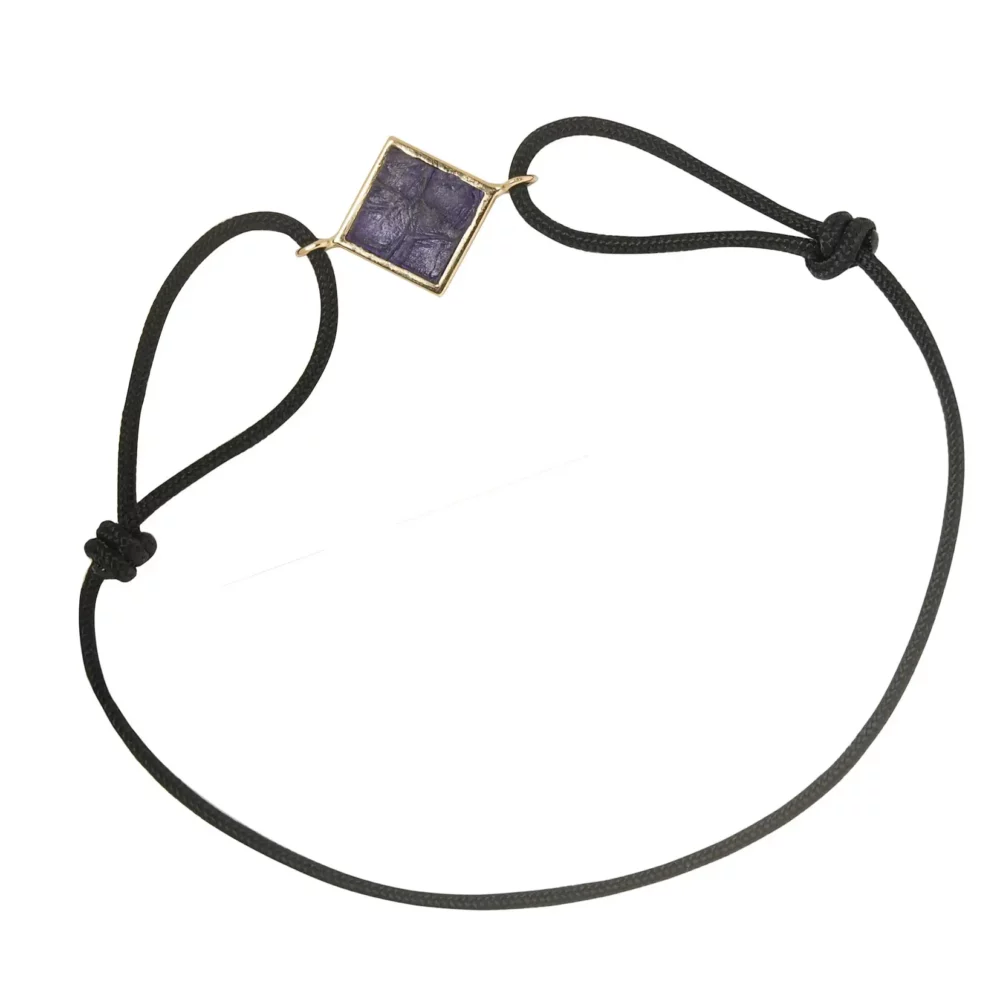 Bracelet en or bijouterie bordeaux cordon noir bleu klein