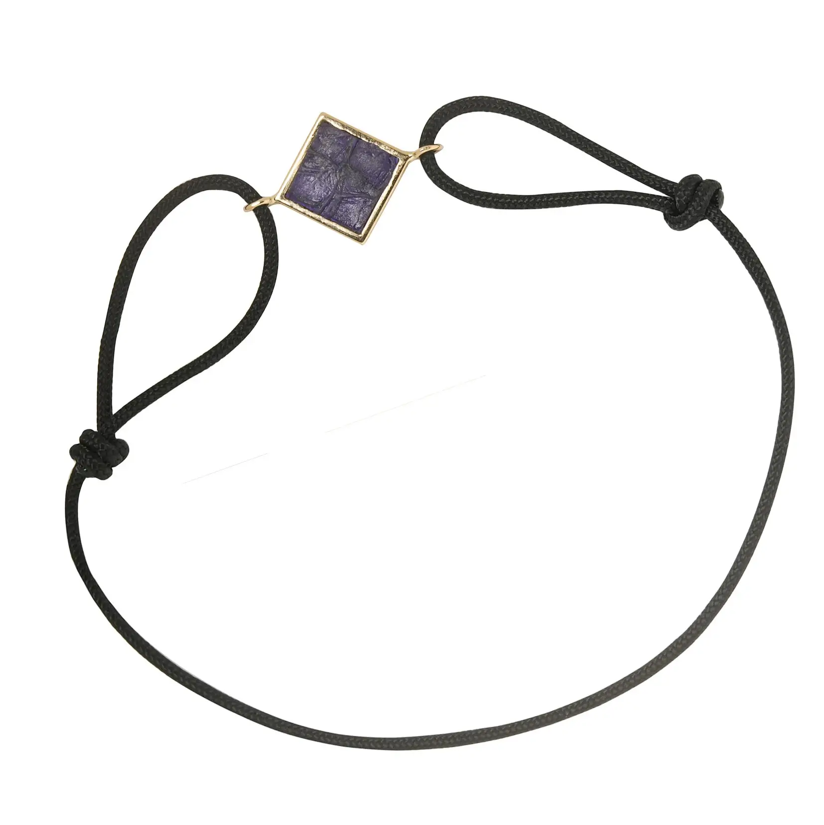 Bracelet en or bijouterie bordeaux cordon noir bleu klein