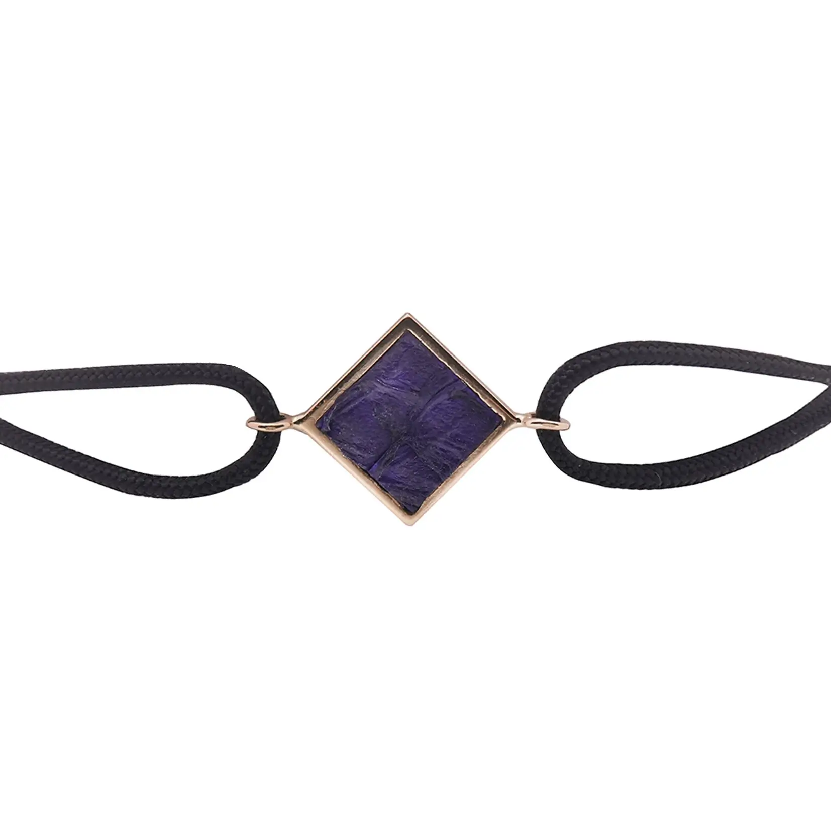 Bracelet en or cordon noir bleu klein