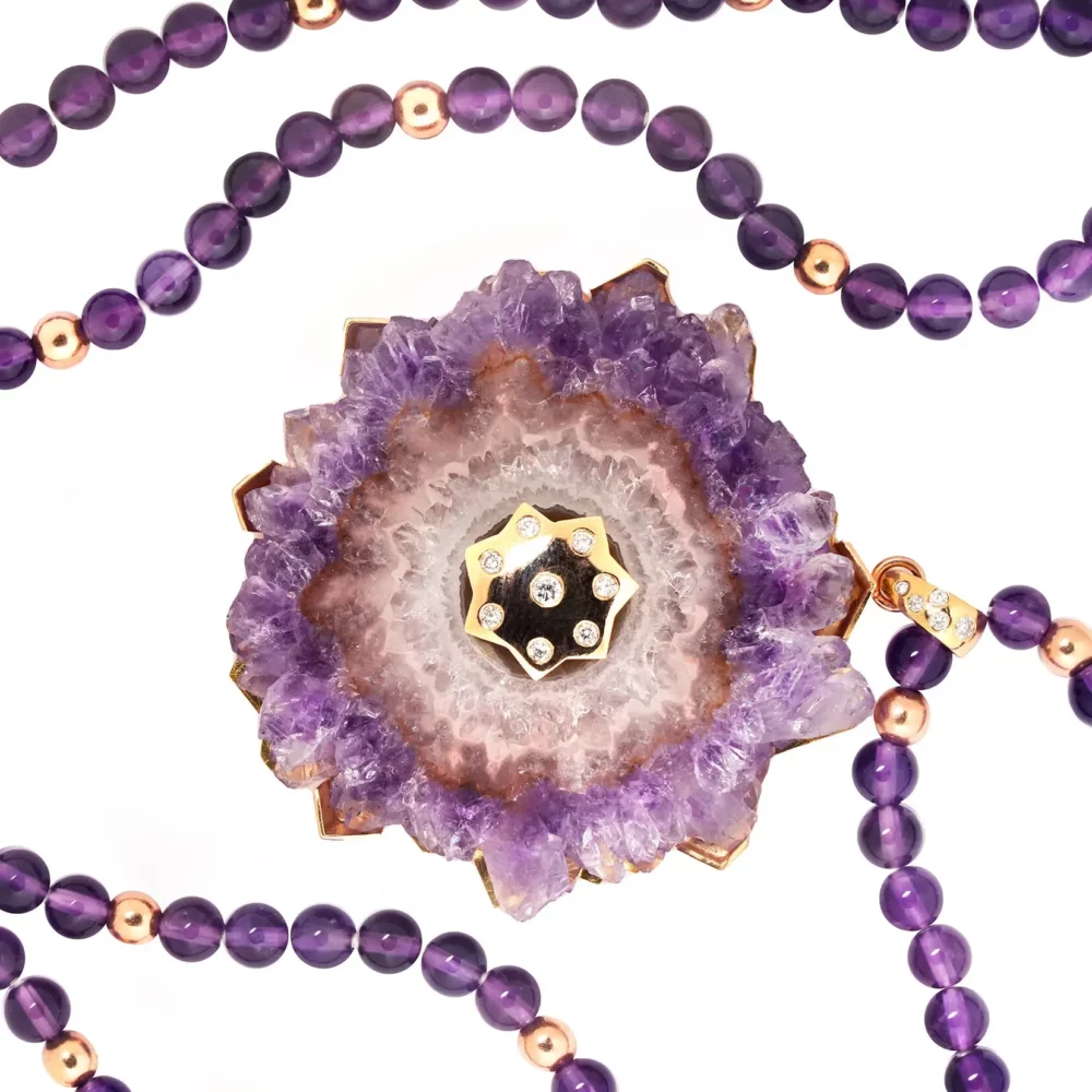 Sautoir en or rose de luxe l'etoile d'uruguay