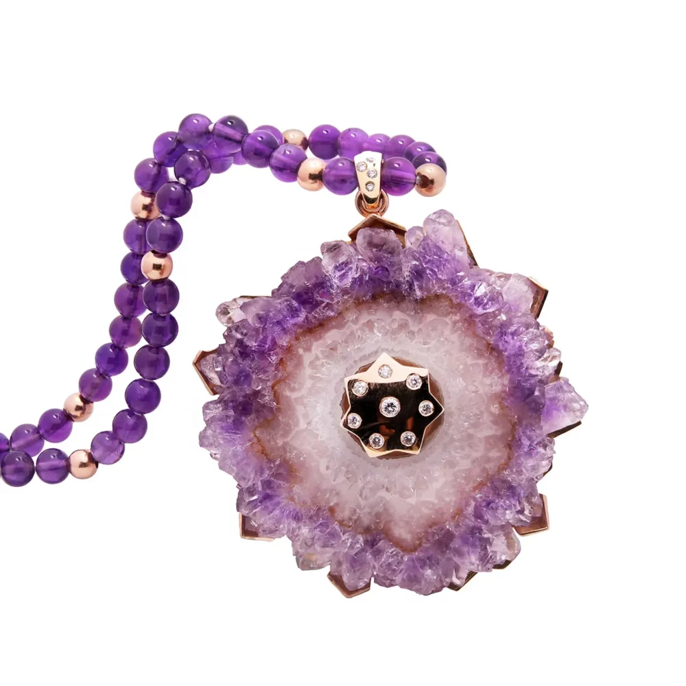 Sautoir en or rose l'etoile d'uruguay